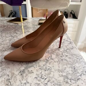 Christian Louboutin Nude Heels with Red Soles